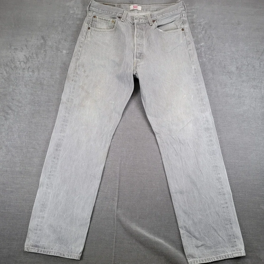 Levi's 501 Vintage Y2K Distressed Grunge Button Fly‎ Jeans Men's Actual Sz 30x29